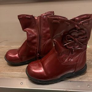 🌻Baby/Toddler Girl Maroon Boots (Size 6)